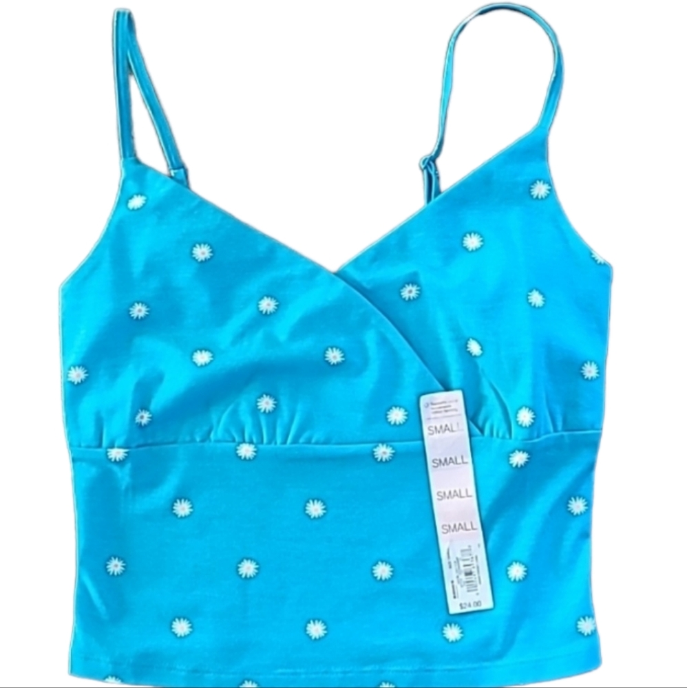 SO BRAND WOMENS WRAP FRONT CAMI WITH ADJUSTABLE STRAPS BLUE SIZE XXL